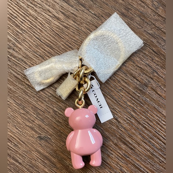NWT Coach Pink Bear Bag Charm Keychain CP890 - Picture 6 of 10
